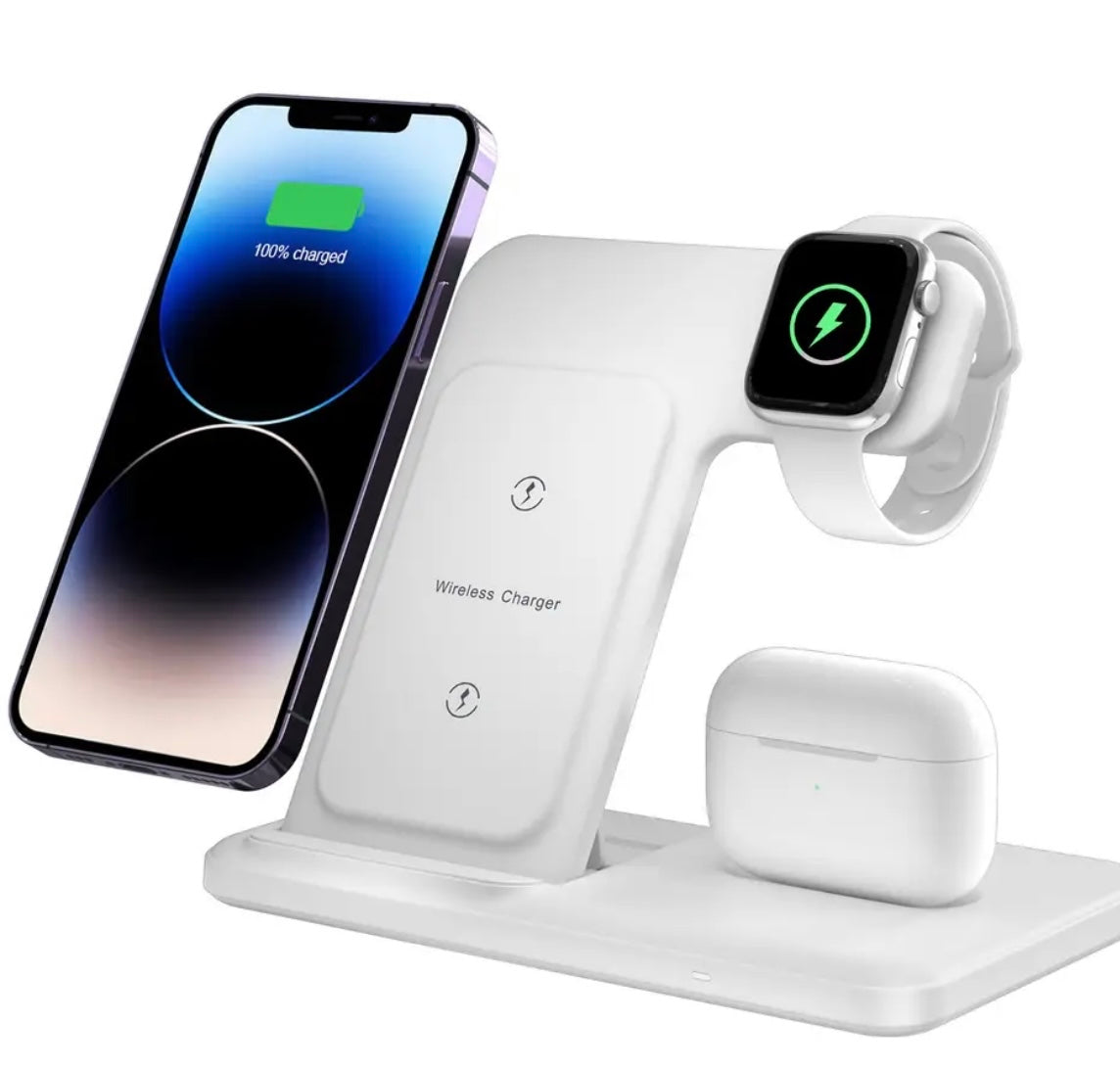 3 In 1 Wireless Charger For iPhone 14 13 12 Pro Max Mini 11 XS XR X 8, AirPods,Apple Watch 8 7 6