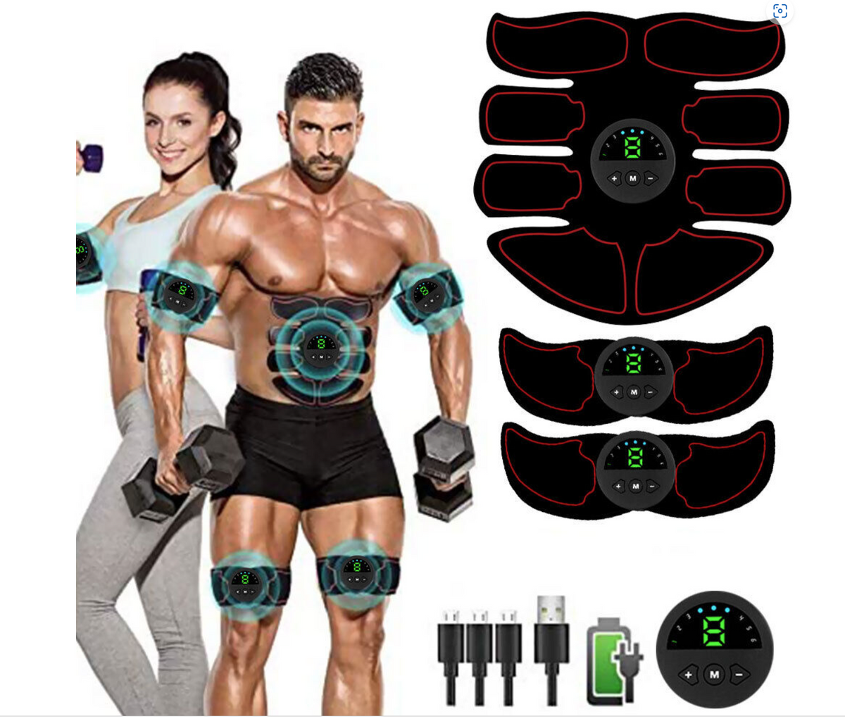 Electric ABS Muscle Toner Machine Toning Belt Simulation Fat Burner Belly Shaper